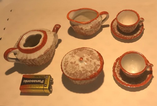 Old dolls house china - china, tea