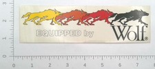 Vintage Equipped By Wolf Motorcycle Apparel Advertising Sticker Decal