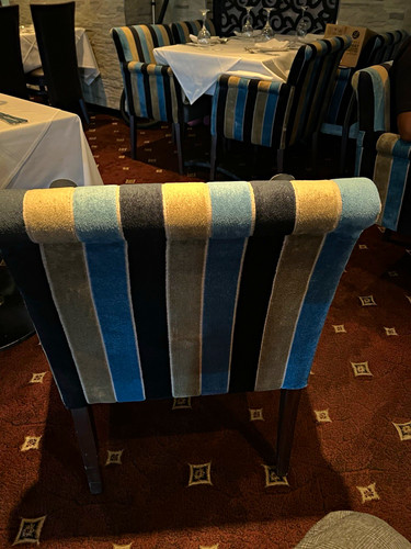 Striped upholstered accent - striped,