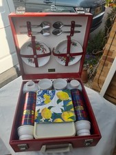 Brexton 1950s Vintage Picnic Set with Spare Tartan Vacuum Flask