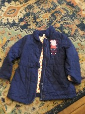 George Peppa Pig Coat Size 3/4 . Navy 