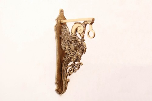 Brass peacock hook lamp - brass, /