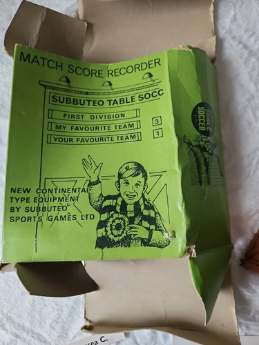 Subbuteo match score recorder - match,