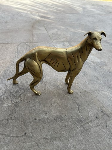 Vintage solid brass greyhound - vintage,