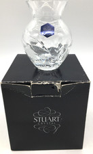 Stuart Crystal Glass Vase Small Hand Cut Etched 4" High (AB121G)
