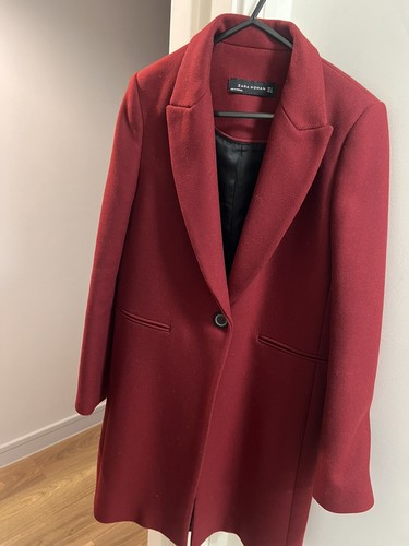 Zara red coat size - zara,