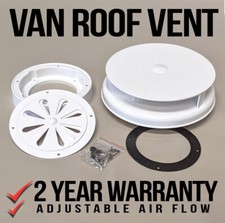 WHITE Van Roof Vent Spinning
