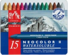 Caran d'Ache Neocolor II Water Soluble Wax Pastels | Sets of 10, 15, 30, 40, 84
