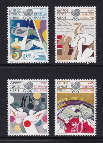 Cyprus 1988 olympic games - cyprus, set