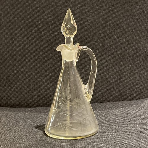 Cruet bottle vintage floral - bottle,