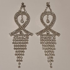 Statement Long Crystal Chandelier Earrings Big Large Dangle Drop Unique Unusual