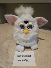 Tiger Vintage Furby Snowball white 70-800 Year 1998 tag NOT WORING No label