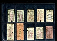 Vintage London Transport Bus Tram & Trolleybuses Tickets T & T Sleeved refj55