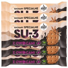 5x Piast SU-3 Special Rusks fruits - 20 Biscuits - Emergency Food - MRE - Ration