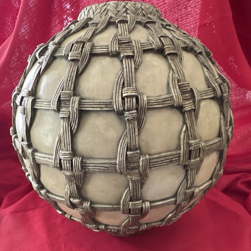 Vintage alabaster sphere vase - sphere,