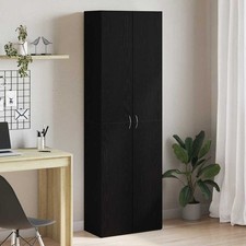 Tall Kitchen Larder Cupboard Storage Pantry Black Freestanding Utility Cabinet