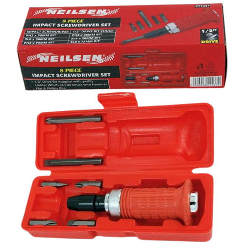 Neilsen 8pc impact screwdriver - neilsen,
