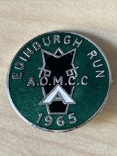 Edinburgh Run 1965 Motorcycle Rally Pin Badge Ace Cafe Racer Rockers