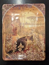 Lesley Anne Ivory Cat rectangle plate  -Dawn Royal Worcester VGC
