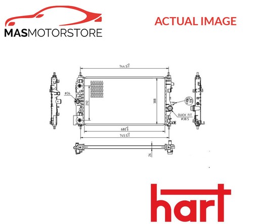 Engine cooling radiator hart - radiator,
