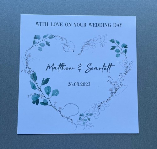 Personalised wedding card - personalised,