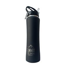 500Ml Stainless Steel Water Bottle with Straw Insulated Sports Bottle Black