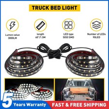 2x 60" LED Cargo Truck Bed Light Strip White Lamp Lighting Kit For Pickup RV SUV