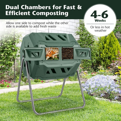 Compost bin 160l dual - compost, chamber