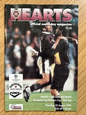 Hearts v Red Star Belgrade - European Cup Winners Cup  2L - 22nd August 1996