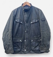 Barbour International Duke Dark Green Wax Jacket - Small