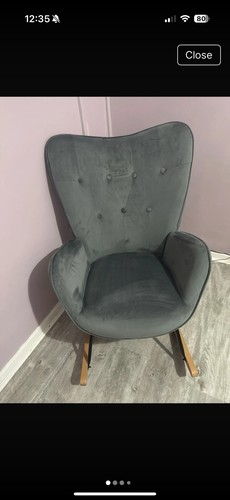 Grey rocking chair 98cm - grey,