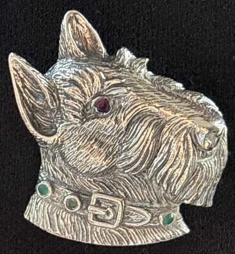 Sterling silver scottie dog - sterling,