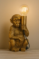 Bronze Monkey Table Lamp