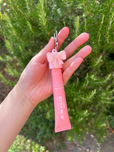Pink ribbon lip balm holder - pink,