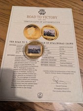 The Road to Victory WWII D-Day Crown Coin 2019 Gibraltar Battle Stalingrad + Coa