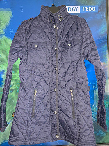 Breve blue quilted jacket - le,