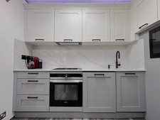 Ex Display Bespoke Hyde Park German Shaker Kitchen Grey & White Was RRP £28,630