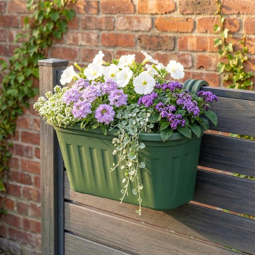 Over fence hanging planter - fence,