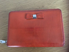 Super Large Genuine Leather Mulberry Zip Around Bow Purse - Rare