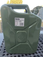 CLARKE JERRY CAN GREEN 20 LITRE METAL FUEL PETROL DIESEL 20L CONTAINER JC20LG