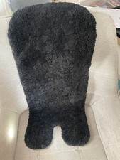 Mr Sheepskin Buggy Seat Liner Black 100% Sheepskin