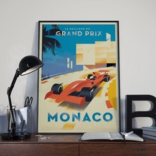 Vintage Art Deco Monaco F1