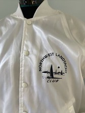 Vtg satin jacket auburn - satin,
