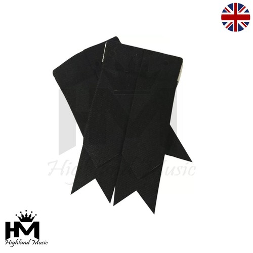 Plain black tartan kilt - plain, sock