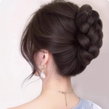 +Fashion Women Twisted Bun Wig Hairpin Clip In Hairpiece Hair Updo Cover R5P9