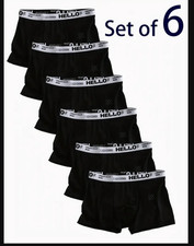 Mens Boxer Shorts 6 Pack Polyester Underwear Lightweight Soft Comfort Fit Briefs
