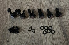 6 In Line Electric Guitar Locking Tuners Black