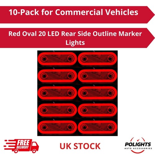 Pack led red oval - oval, rear