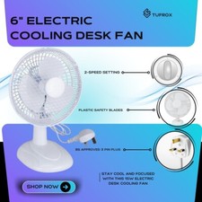 6" Desk Fan 2-Speed Pedestal