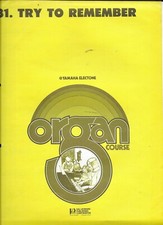 Yamaha Electone Organ Sheet Music No 31 'Try To Remember'